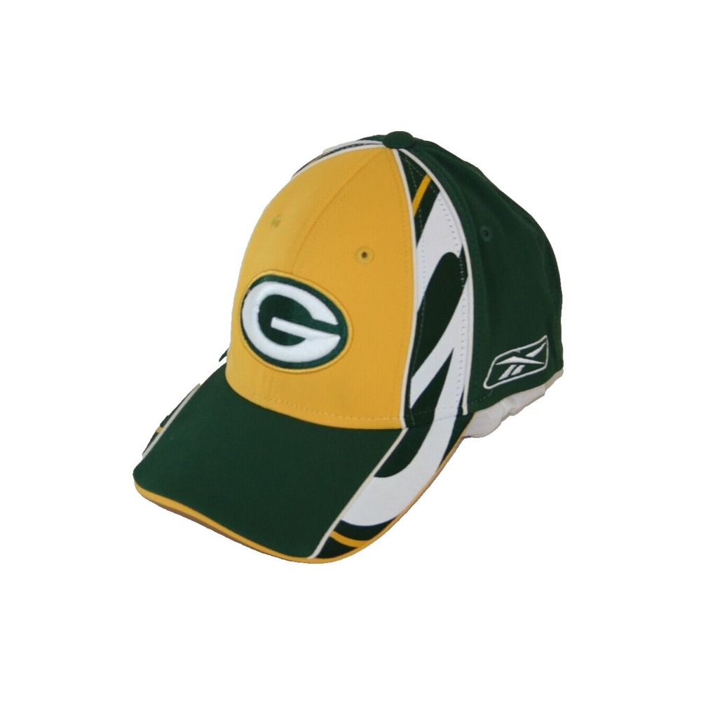 Reebok Hat Mens OSFA Green Green Bay Packers Flex Fit NFL Equipment Cap